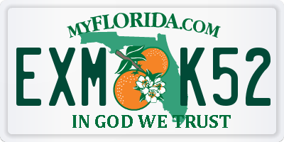 FL license plate EXMK52