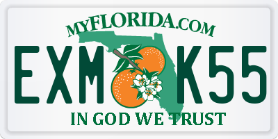 FL license plate EXMK55