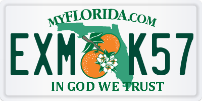 FL license plate EXMK57