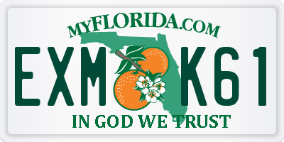 FL license plate EXMK61