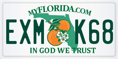 FL license plate EXMK68
