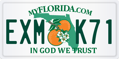 FL license plate EXMK71