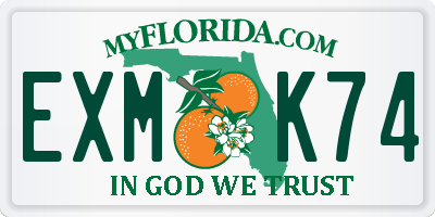 FL license plate EXMK74