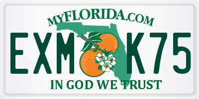 FL license plate EXMK75