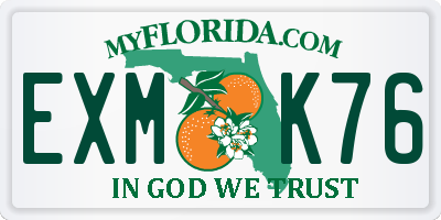 FL license plate EXMK76