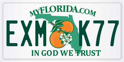 FL license plate EXMK77