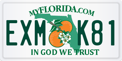 FL license plate EXMK81