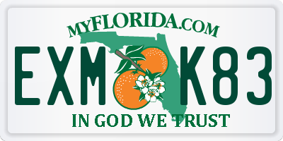 FL license plate EXMK83