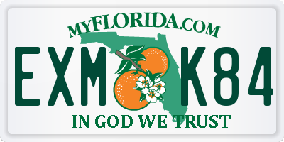 FL license plate EXMK84