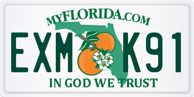 FL license plate EXMK91