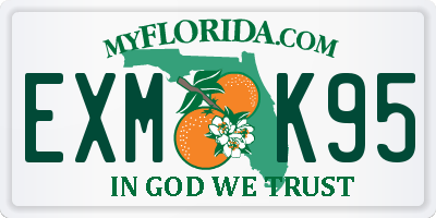 FL license plate EXMK95