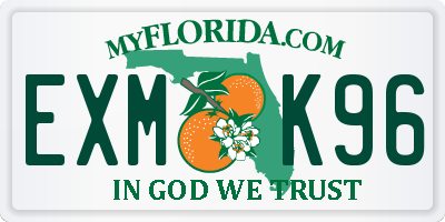FL license plate EXMK96