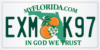 FL license plate EXMK97