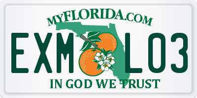 FL license plate EXML03