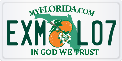 FL license plate EXML07