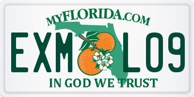 FL license plate EXML09