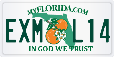 FL license plate EXML14