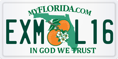 FL license plate EXML16