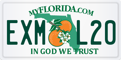 FL license plate EXML20