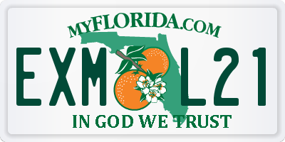 FL license plate EXML21