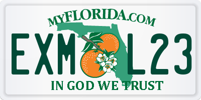 FL license plate EXML23