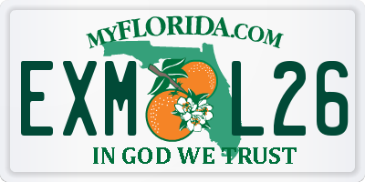 FL license plate EXML26