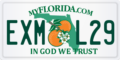 FL license plate EXML29