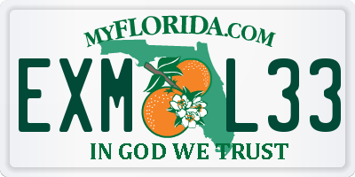 FL license plate EXML33