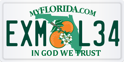 FL license plate EXML34