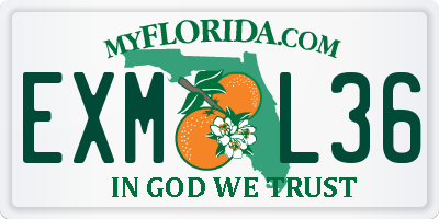 FL license plate EXML36