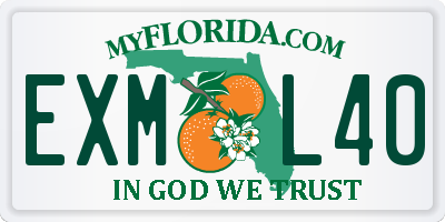 FL license plate EXML40
