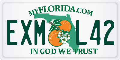 FL license plate EXML42