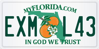FL license plate EXML43