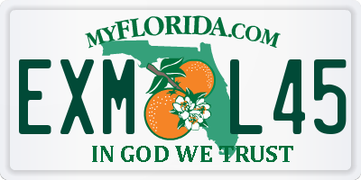 FL license plate EXML45