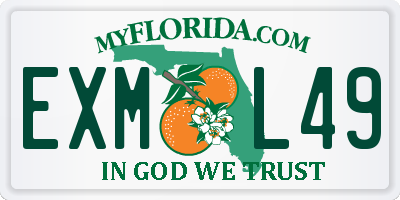 FL license plate EXML49