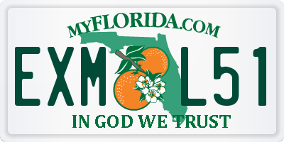 FL license plate EXML51