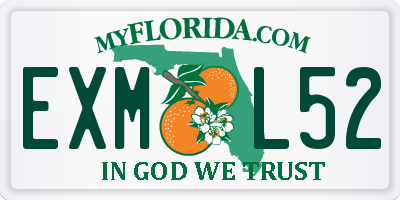 FL license plate EXML52