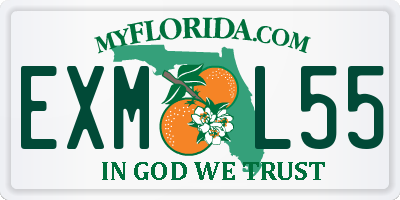 FL license plate EXML55