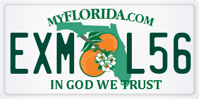 FL license plate EXML56