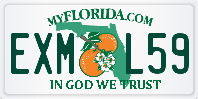 FL license plate EXML59