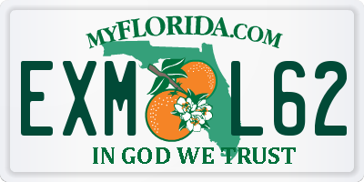 FL license plate EXML62