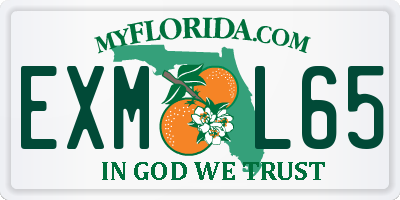 FL license plate EXML65