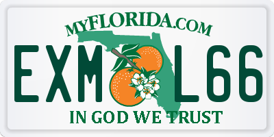 FL license plate EXML66