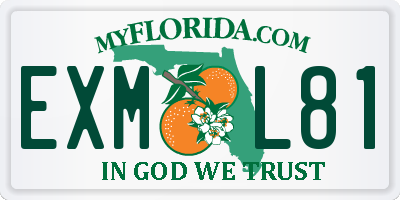 FL license plate EXML81