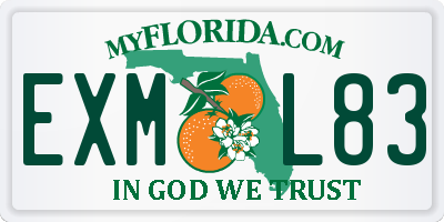 FL license plate EXML83