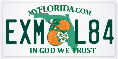 FL license plate EXML84