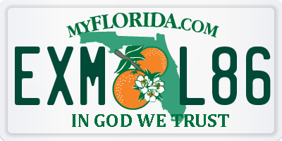 FL license plate EXML86