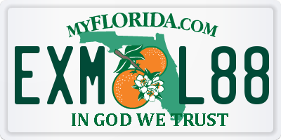 FL license plate EXML88