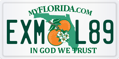 FL license plate EXML89