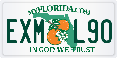 FL license plate EXML90